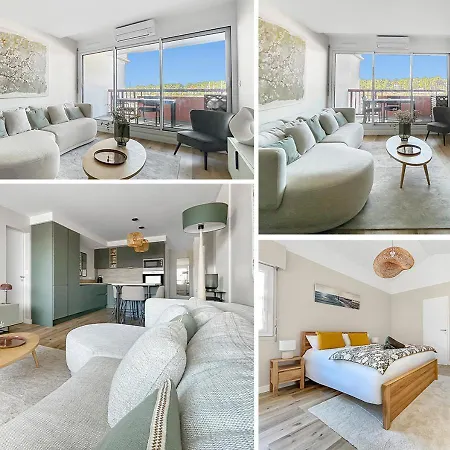 Daire T3 Moderne Avec Terrasse, Piscine Et Parking Prive